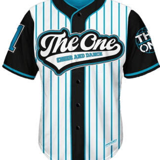 2021 PINSTRIPE TEAL/BLUE/WHITE BASEBALL JERSEY - THE ONE